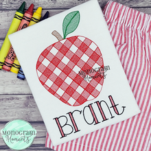 Load image into Gallery viewer, Gingham Apple - SKETCH EMBROIDERY

