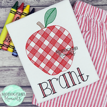 Load image into Gallery viewer, Gingham Apple - SKETCH EMBROIDERY