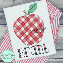 Load image into Gallery viewer, Gingham Apple - SKETCH EMBROIDERY