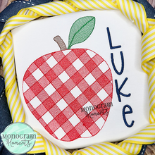 Load image into Gallery viewer, Gingham Apple - SKETCH EMBROIDERY