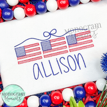 Load image into Gallery viewer, Girl's American Flags- SKETCH EMBROIDERY