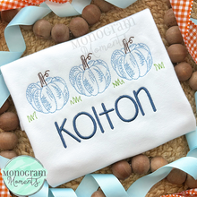 Load image into Gallery viewer, Scribble Pumpkins Trio - SKETCH EMBROIDERY