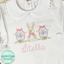 Load image into Gallery viewer, Girl's Scribble Easter Trio- SKETCH EMBROIDERY
