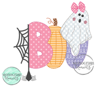 Load image into Gallery viewer, Girl's Boo Halloween - BEAN APPLIQUE