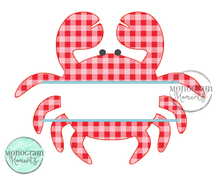 Load image into Gallery viewer, Crab Name Plate- BEAN APPLIQUE