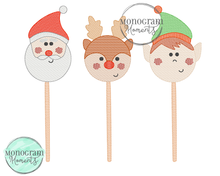 Load image into Gallery viewer, Boy&#39;s Christmas Lollipops - SKETCH EMBROIDERY
