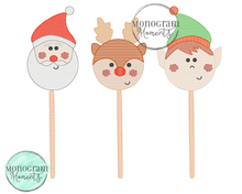 Load image into Gallery viewer, Boy's Christmas Lollipops - SKETCH EMBROIDERY