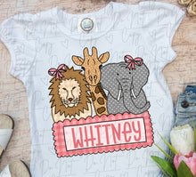 Load image into Gallery viewer, Girl's Lion, Giraffe, & Elephant - Pattern