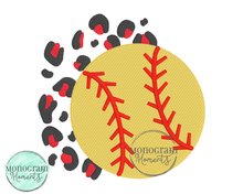 Load image into Gallery viewer, Leopard Baseball/Softball - FILL EMBROIDERY