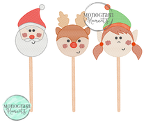 Load image into Gallery viewer, Girl's Christmas Lollipops - SKETCH EMBROIDERY