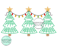 Load image into Gallery viewer, Scribble Christmas Trees - SKETCH EMBROIDERY
