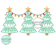 Load image into Gallery viewer, Scribble Christmas Trees - SKETCH EMBROIDERY