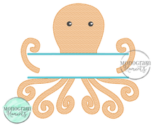 Load image into Gallery viewer, Octopus Name Plate - SKETCH EMBROIDERY