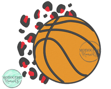 Load image into Gallery viewer, Leopard Basketball - FILL EMBROIDERY