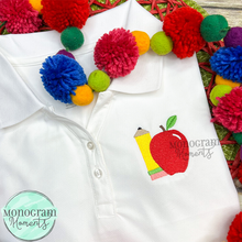 Load image into Gallery viewer, Pencil & Apple - MINI FILL EMBROIDERY
