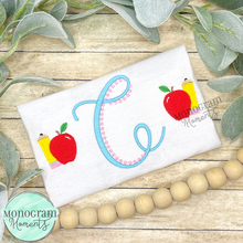 Load image into Gallery viewer, Pencil & Apple - MINI FILL EMBROIDERY
