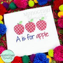 Load image into Gallery viewer, Gingham Apples - SKETCH EMBROIDERY