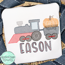 Load image into Gallery viewer, Pumpkin Train - SKETCH EMBROIDERY
