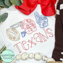 Load image into Gallery viewer, Sribble Football Trio - SKETCH EMBROIDERY