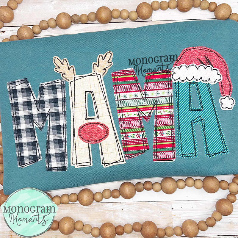 Christmas Font Accessories  - BEAN APPLIQUE (Font NOT Included)