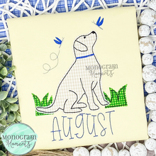 Load image into Gallery viewer, Lab & Dragonflies - BEAN APPLIQUE