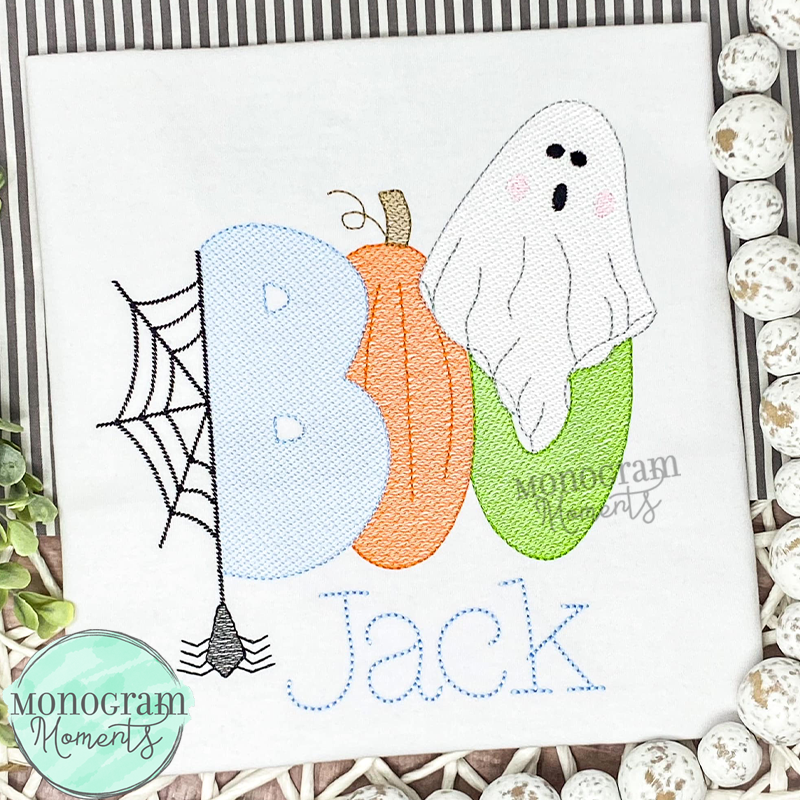 Halloween Boo- SKETCH EMBROIDERY