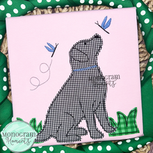 Load image into Gallery viewer, Lab & Dragonflies - BEAN APPLIQUE