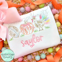 Load image into Gallery viewer, Girl's Scribble Fall Trio - SKETCH EMBROIDERY