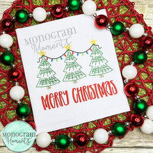 Load image into Gallery viewer, Scribble Christmas Trees - SKETCH EMBROIDERY