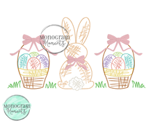 Load image into Gallery viewer, Girl's Scribble Easter Trio- SKETCH EMBROIDERY