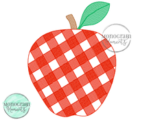 Load image into Gallery viewer, Gingham Apple - SKETCH EMBROIDERY