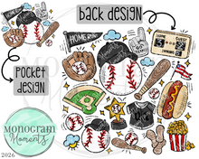 Load image into Gallery viewer, Fun Baseball - Pocket & Back - Black