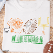 Load image into Gallery viewer, Orange Football Scribble