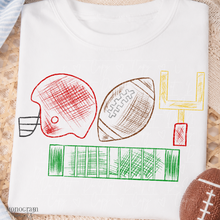Load image into Gallery viewer, Red Football Scribble