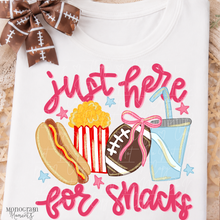 Load image into Gallery viewer, Girl's Just Here For Snacks-Football