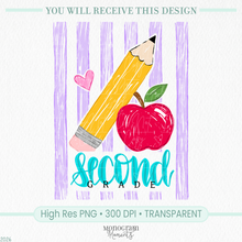 Load image into Gallery viewer, Girl's 2nd Grade Stripes