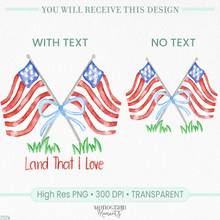 Load image into Gallery viewer, Girl's Land That I Love Flags