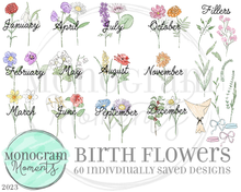 Load image into Gallery viewer, Birth Month Flowers Bundle