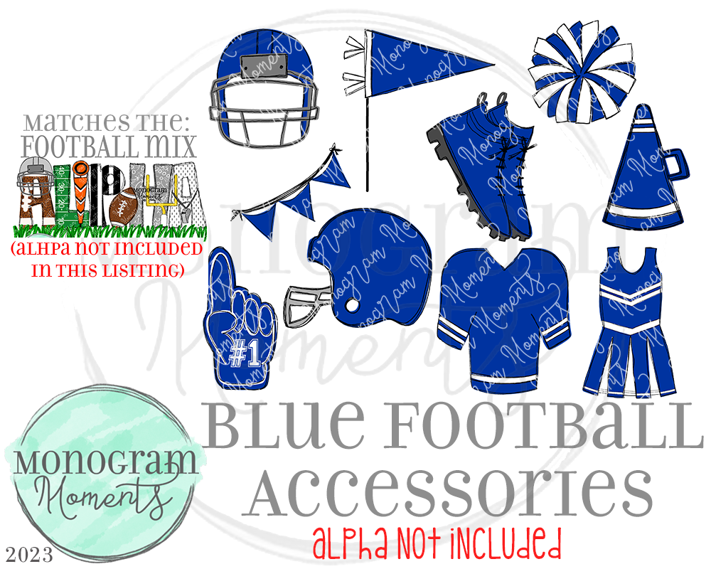 Blue Football Accessories