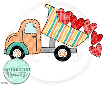 Load image into Gallery viewer, Pattern Dump Truck & Hearts