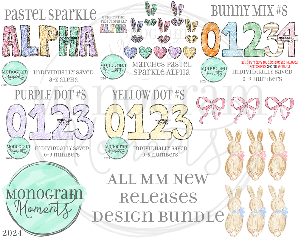New Release Bundle 2/20/24 - Save 50%- 8 Total Designs