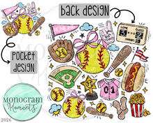 Load image into Gallery viewer, Fun Softball - Pocket & Back - Pink