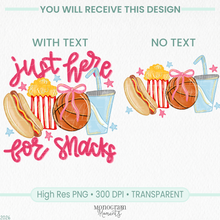 Load image into Gallery viewer, Just Here for Snacks - Girl's Basketball