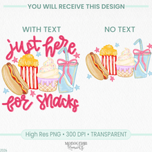 Load image into Gallery viewer, Girl's Just Here for Snacks