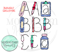 Load image into Gallery viewer, Nurse Alphabet Font
