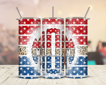 Load image into Gallery viewer, USA Leopard Block Scallop Mono