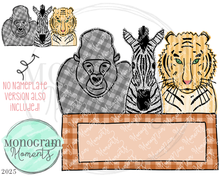 Load image into Gallery viewer, Gorilla, Zebra, & Tiger - Pattern