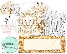 Load image into Gallery viewer, Lion, Giraffe, & Elephant