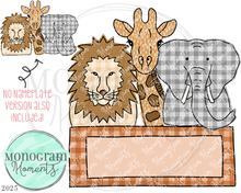 Load image into Gallery viewer, Lion, Giraffe, & Elephant - Pattern