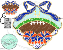 Load image into Gallery viewer, Classy Football- Blue & Orange
